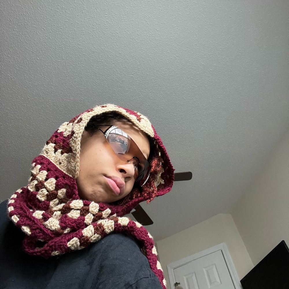 Handmade Crochet Hooded Scarf